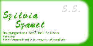 szilvia szamel business card